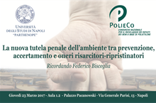 Ricordando il Magistrato Bisceglia. Consorzio PolieCo e Università Parthenope promuovono una giornata sui reati ambientali